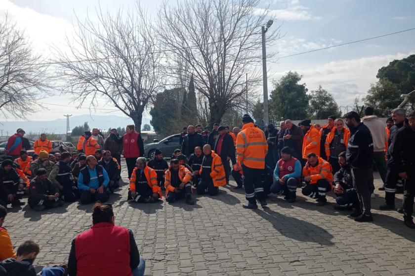 Efeler Belediyesi işçileri iş bıraktı: Maaşlarımız tam yatırılsın, geriye dönük ödemeler yapılsın