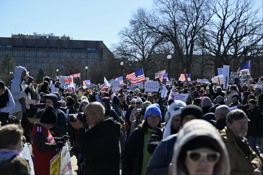 ABD'nin başkentinde Trump yönetimi ve Elon Musk protesto edildi