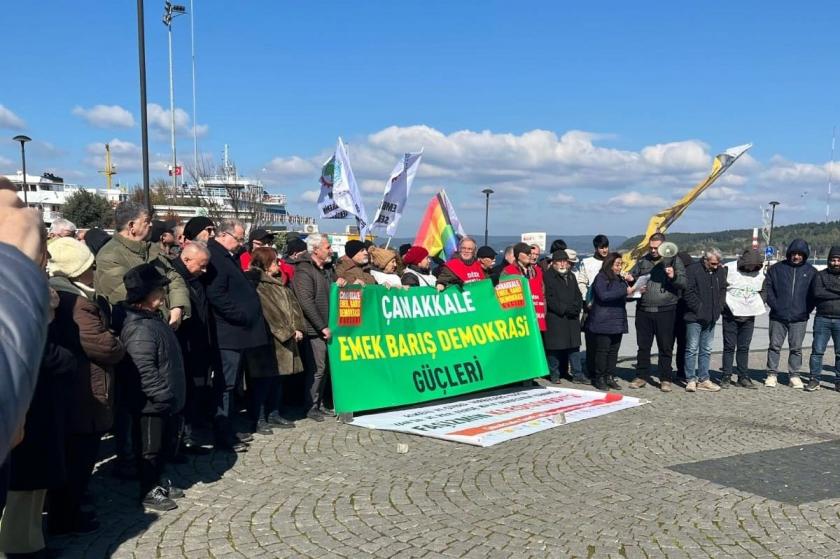 Çanakkale'de kayyımlar ve tutuklamalar protesto edildi