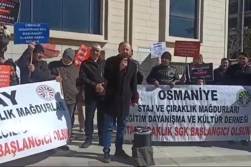 Osmaniye Staj ve Çıraklık Mağdurları Derneği: ‘İsteğimiz sadaka değil, alın terimiz’