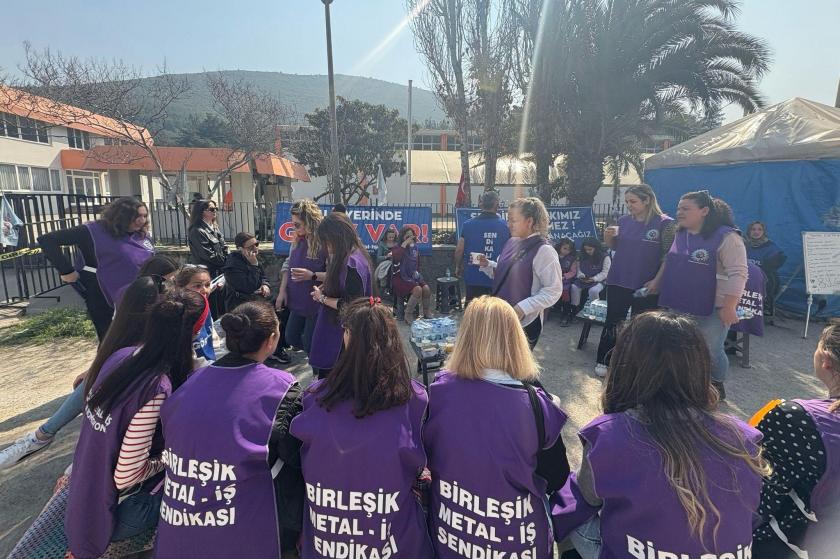 İzmir'de grevdeki Temel Conta işçileriyle 8 Mart buluşması