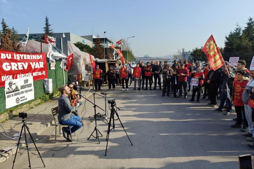 EMEP, Edip Akbayram'ı grevdeki işçilerle andı