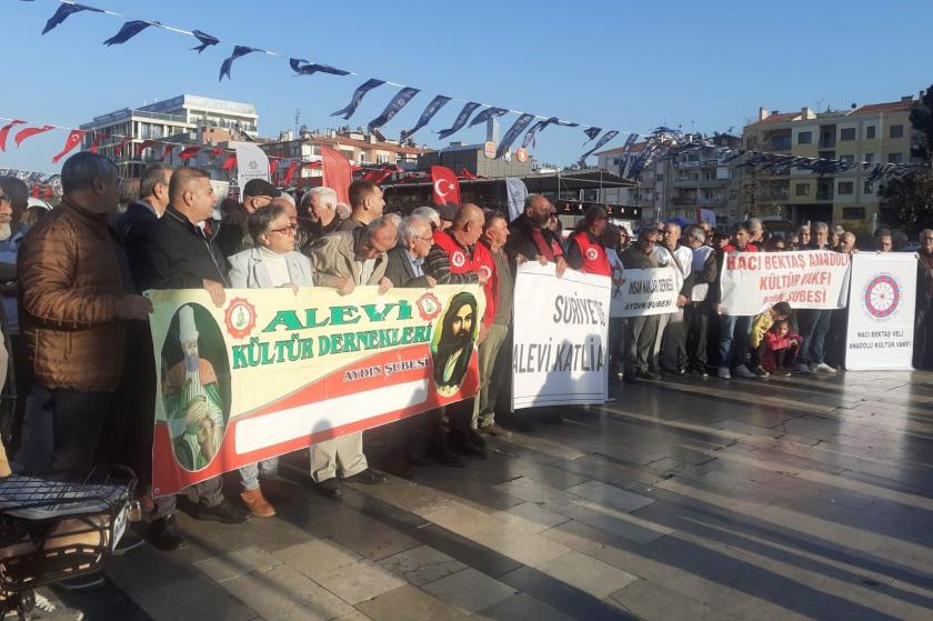 Aydın'da Alevi katliamı protestosu:  "HTŞ'nin işlediği suçlar görmezden geliniyor"