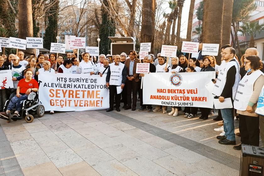 Denizli'de Alevi katliamı protestosu:  'AKP desteğiyle faillere göz yummaktadır'