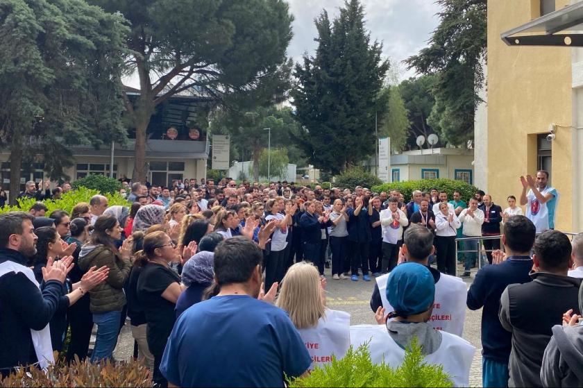 DEÜ Hastanesi işçilerinin TİS mücadelesi sürüyor: Kazanımlarımızdan taviz vermeyeceğiz