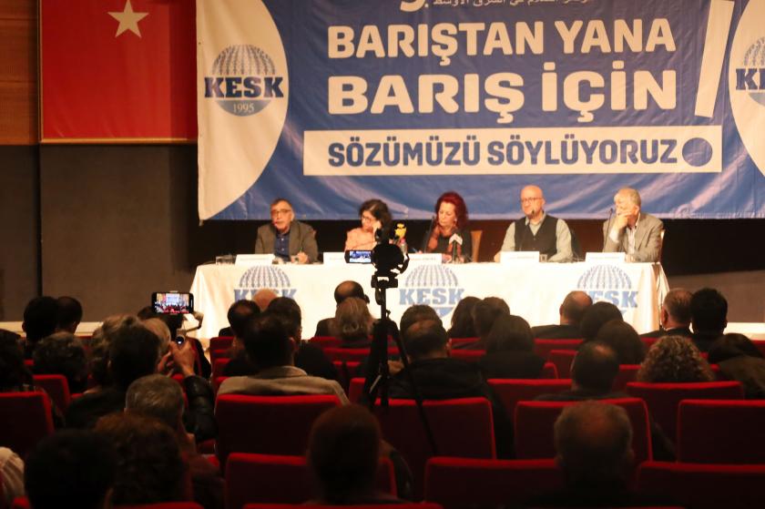 KESK'ten Ortadoğu ve Barış Konferansı: 'Barışı inşa edene kadar mücadelemiz sürecek'