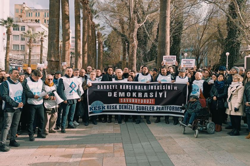 KESK Denizli'de demokrasi yürüyüşü yaptı: ‘Genel direniş hattında birleşelim’