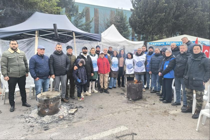 Mardav işçileri, grevdeki Tezcan Galvaniz işçilerini ziyaret etti