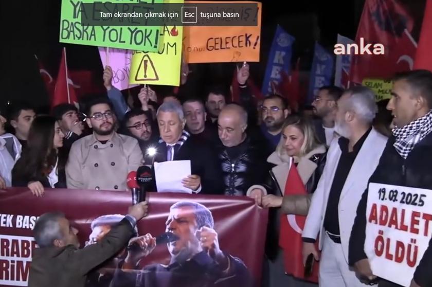 Diyarbakır'da İmamoğlu protestosu