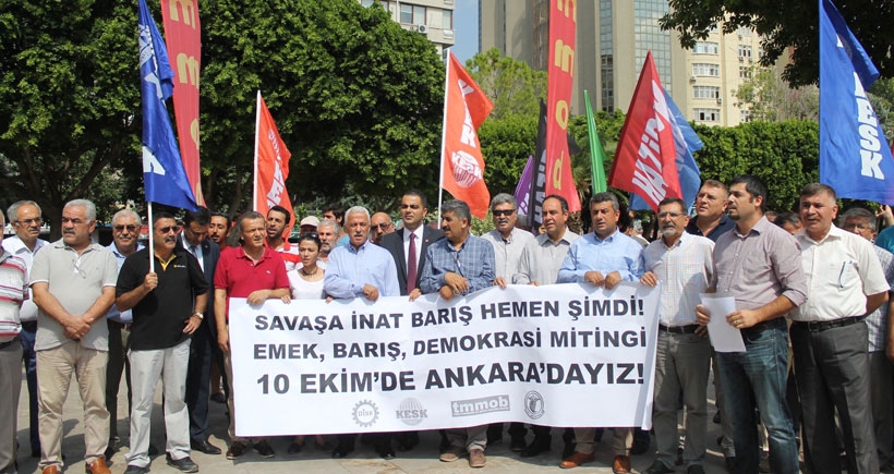 Adana'da sendika ve meslek örgütlerinden 10 Ekim’e çağrı