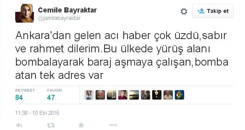 Ankara'daki patlama ile ilgili yandaş yazardan tepki toplayan tweet