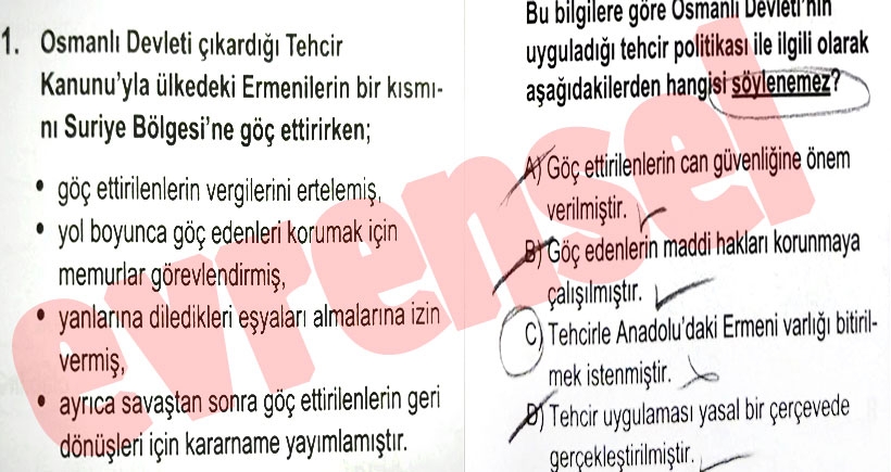 TEOG’da skandal yanıt: Tehcirle Anadolu’daki Ermeni varlığı bitirilmek istenmemiş