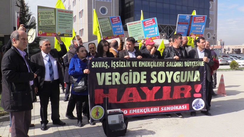 BES Maliye Bakanlığı önündeydi: Emekçinin bütçesi sermaye ve savaşa aktarılıyor