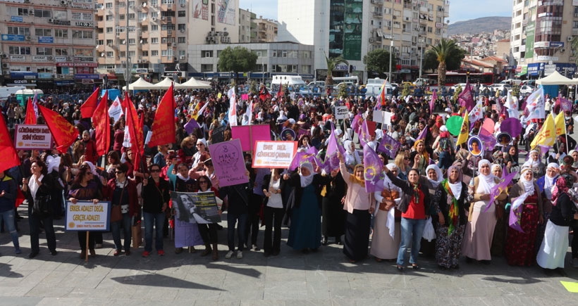 İzmir 8 Mart mitingi: Sokağa çıkanlar susturuluyor