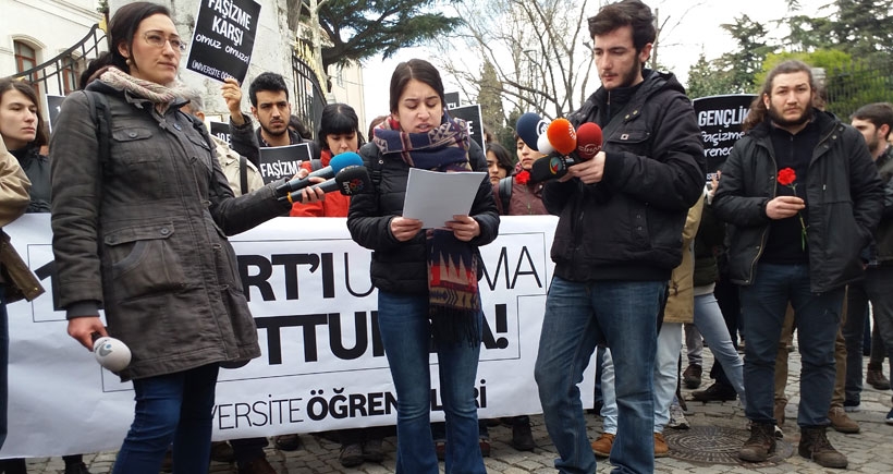 İstanbul Üniversitesi'nde Beyazıt ve Halepçe anması: 16 Mart’lar AKP’yle sürüyor