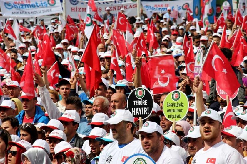 Hak-İş ve Türk-İş'in mitinglerinde barış talebi yok