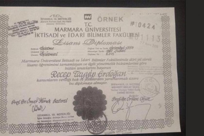 YSK, Cumhurbaşkanı Erdoğan'ın diplomasını paylaştı