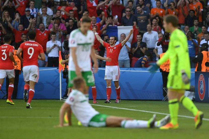 Kuzey İrlanda'yı 1-0 yenen Galler çeyrek finale yükseldi