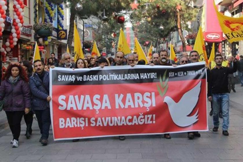 Greve katılarak barış isteyene sürgün cezası!