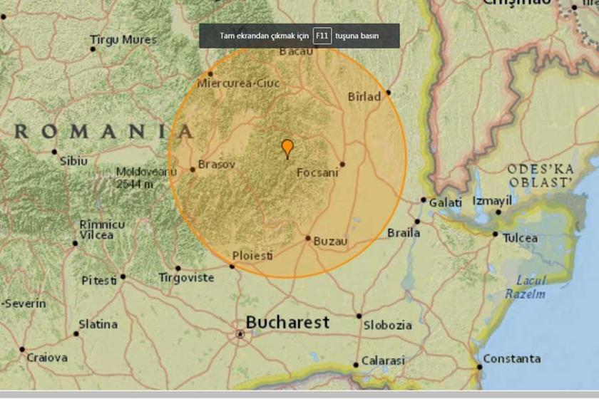 Romanya'da 5,6 büyüklüğünde deprem