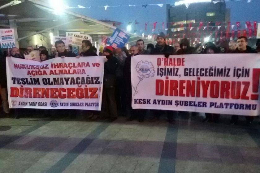 Aydın’da ihraçlar protesto edildi