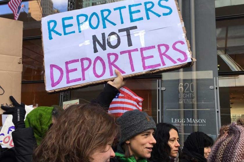 New York’ta basın özgürlüğü protestosu