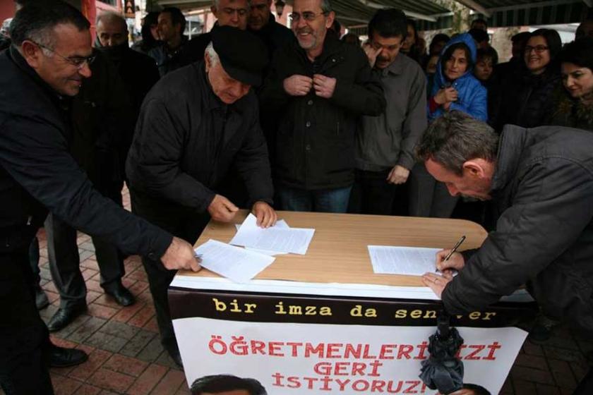 İhraç edilen öğretmenler için Çaycuma’da imza kampanyası