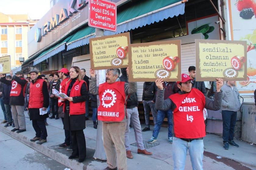 DİSK, Esenyurt'ta işçileri 'hayır' demeye çağırdı