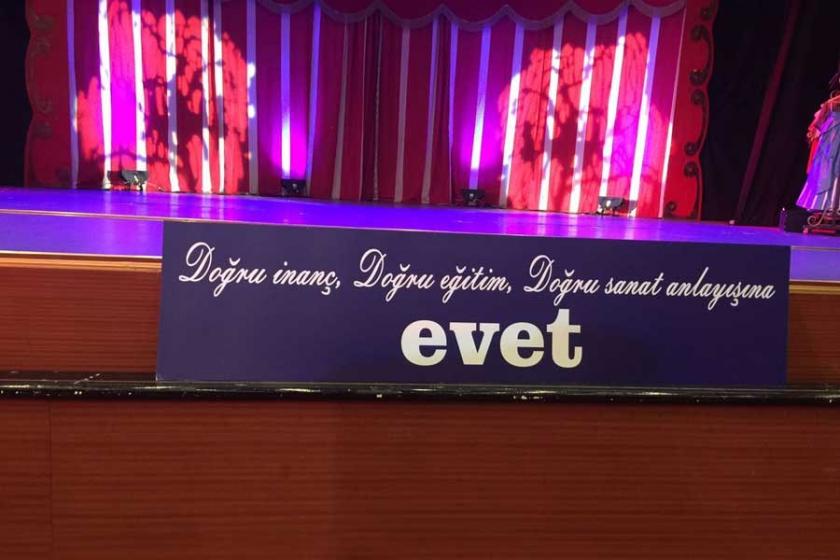 Çocuk tiyatrosunda Ensar  Vakfı’ndan ‘evet’ propagandası!