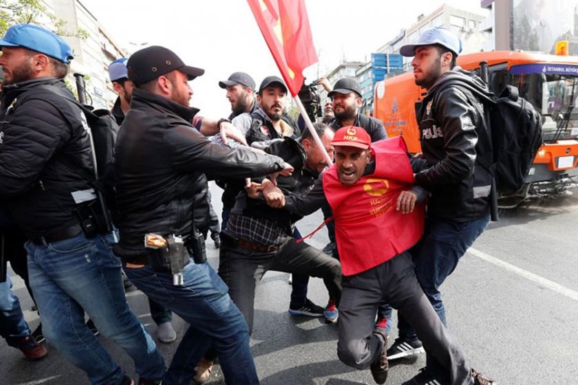 Beşiktaş'ta 1 Mayıs'a katılmak isteyenlere polis saldırısı