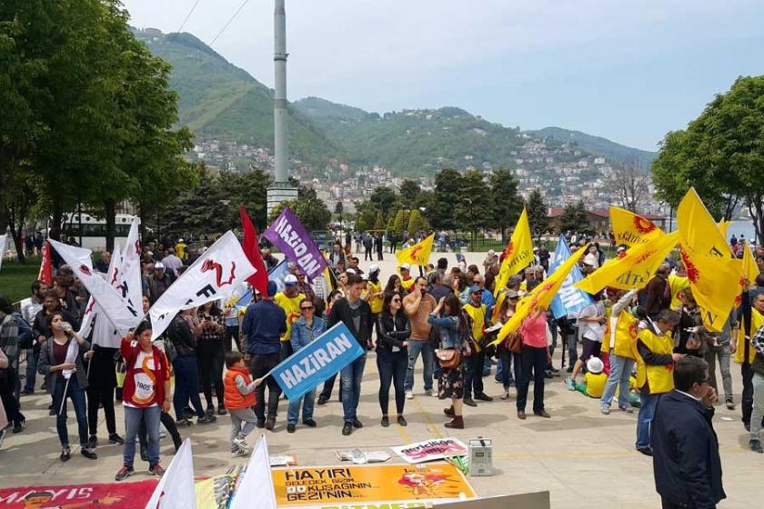 Ordu’nun Altınordu ilçesinde 1 Mayıs'a 250 kişi katıldı