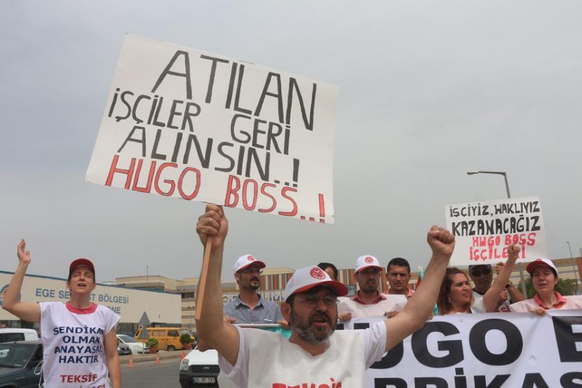 İşten atılan Hugo Boss işçisi direnişe başladı