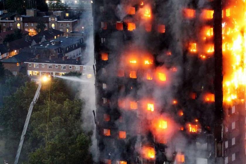 Londra yangını buzdolabının alev almasıyla çıktı