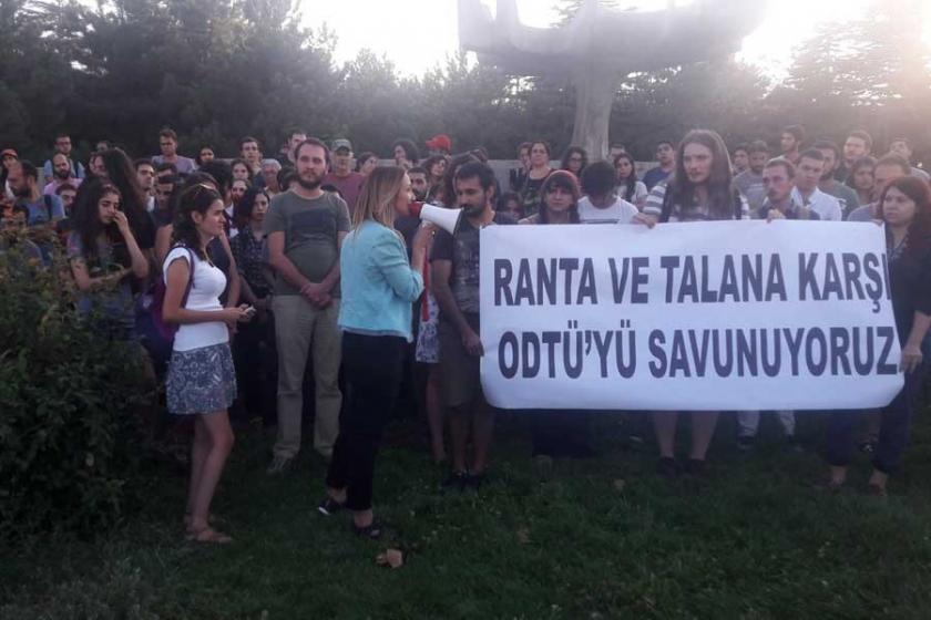 ODTÜ öğrencileri yol planını protesto etti