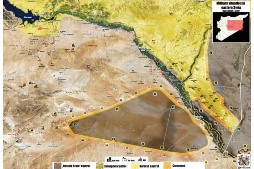 'Deyrezzor'da binlerce IŞİD'li Suriye çölünde sıkıştı'