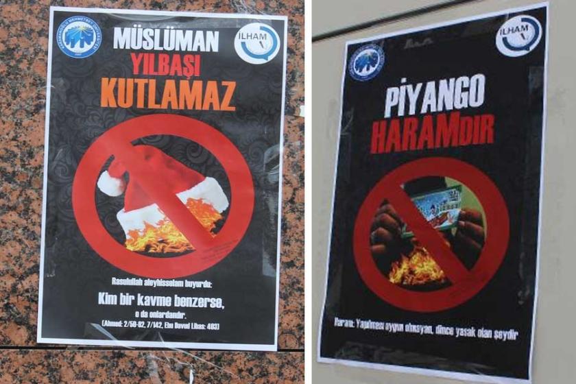 Üniversitede 'Müslüman yılbaşı kutlamaz' afişleri