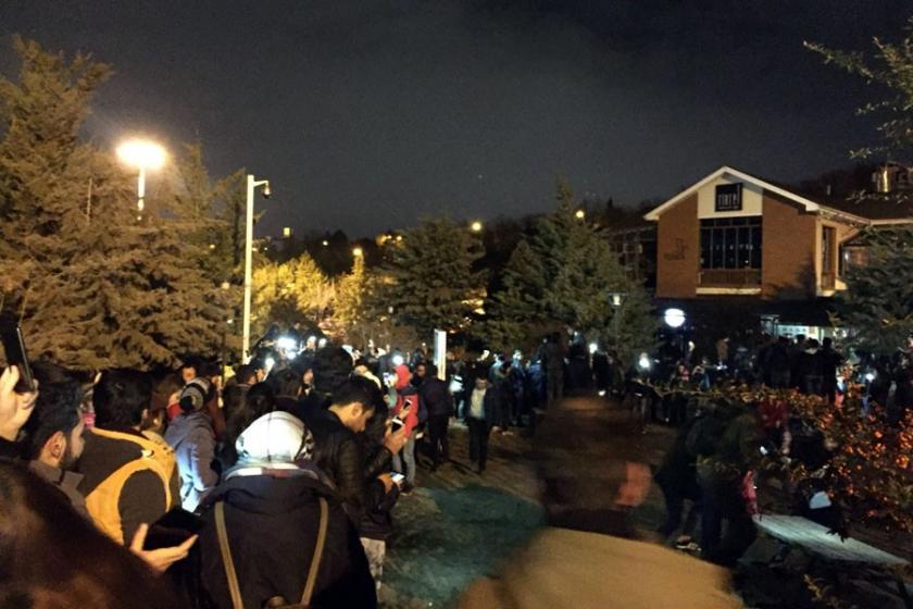 Hacettepe Üniversitesi öğrencilerinden BAM protestosu