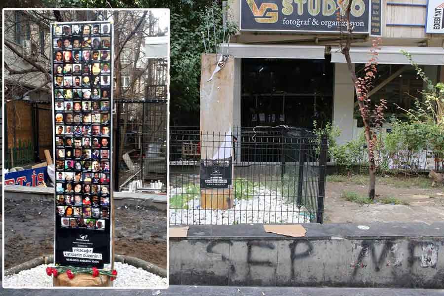 Anıt saldırıya uğramadan önce soldaki gibiydi.