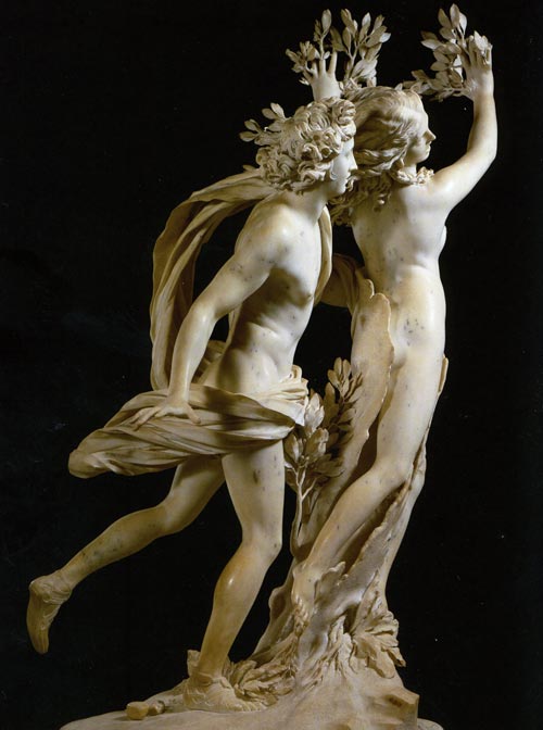 Gian Lorenzo Bernini tarafından yapılmış olan Apollo and Daphne (1622-25) heykeli, Daphne, defne ağacına dönüşürken…