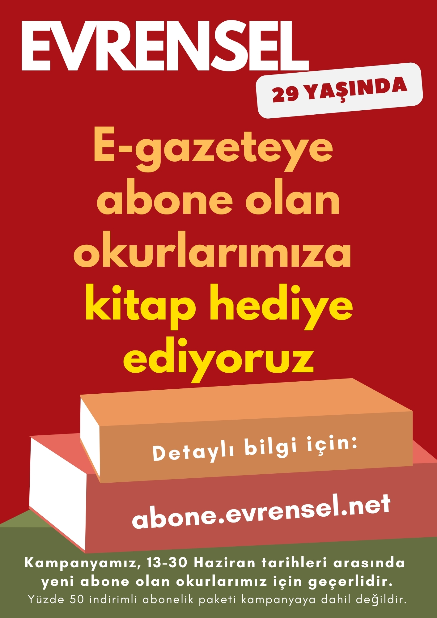 E-gazeteye abone olan okurlarımıza kitap hediye ediyoruz