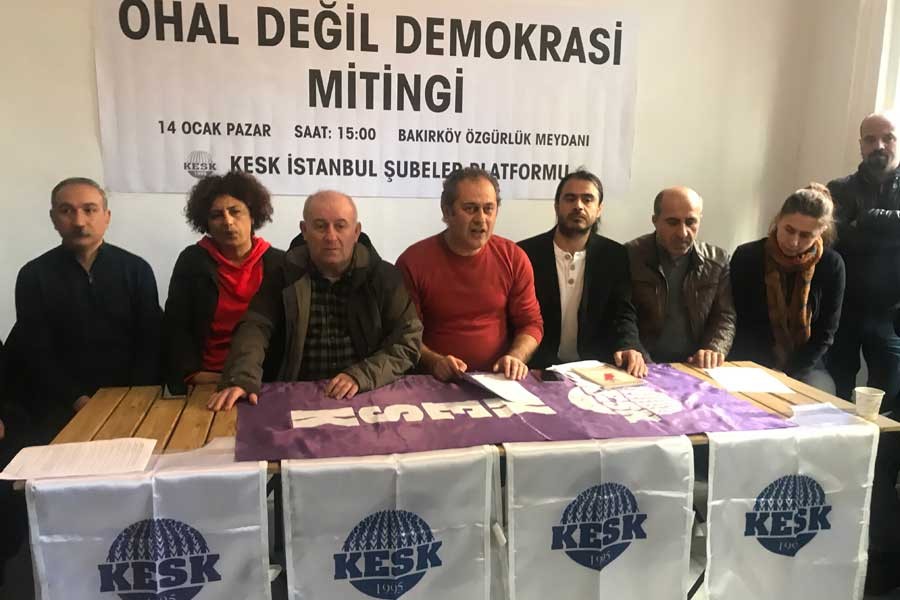 KESK’ten ‘OHAL değil demokrasi’ mitingine çağrı