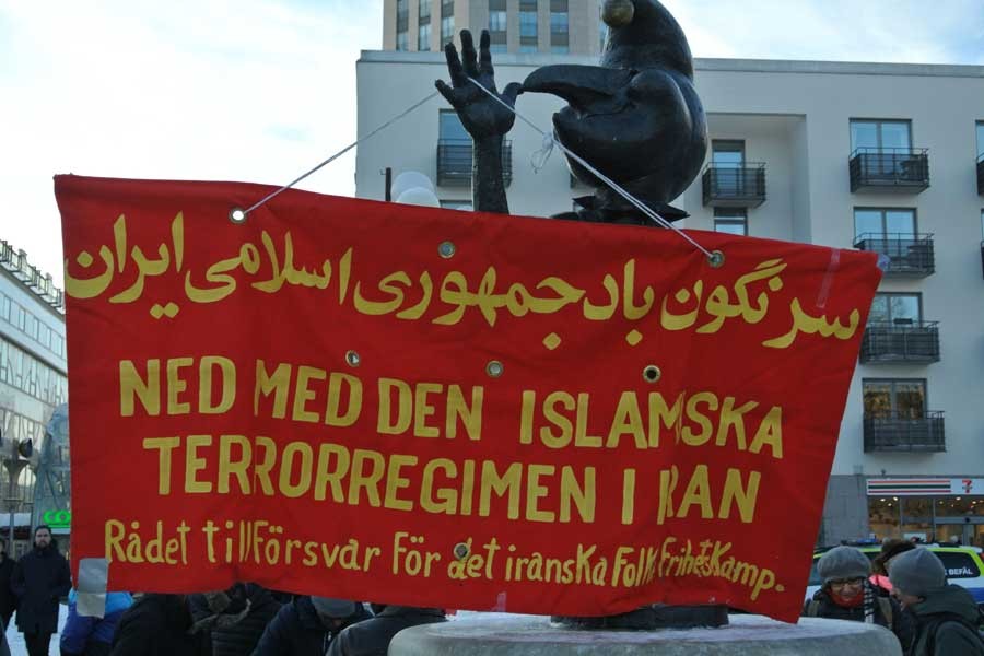 Stockholm’de İran emekçileriyle dayanışma eylemi