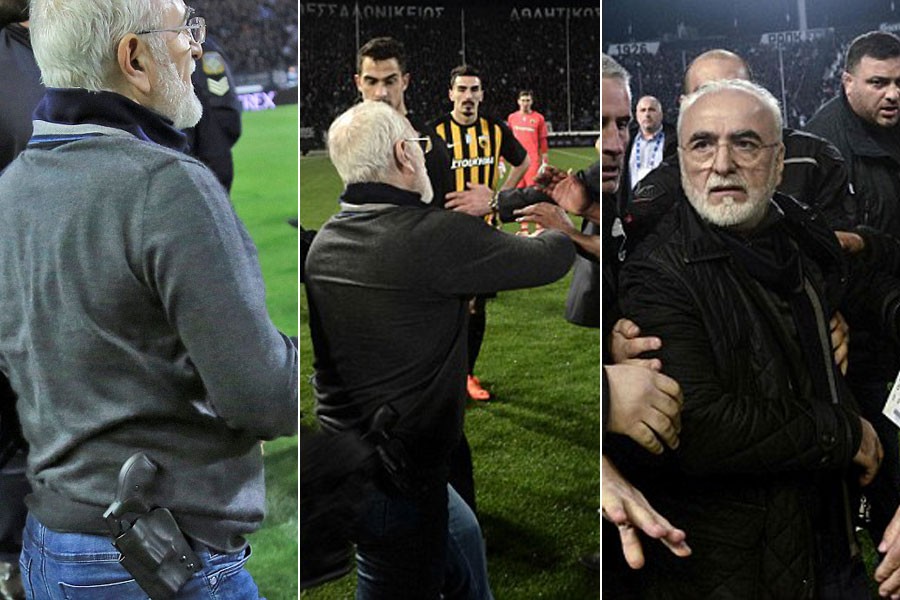 PAOK Başkanı silahla sahaya girdi, lig maçları ertelendi