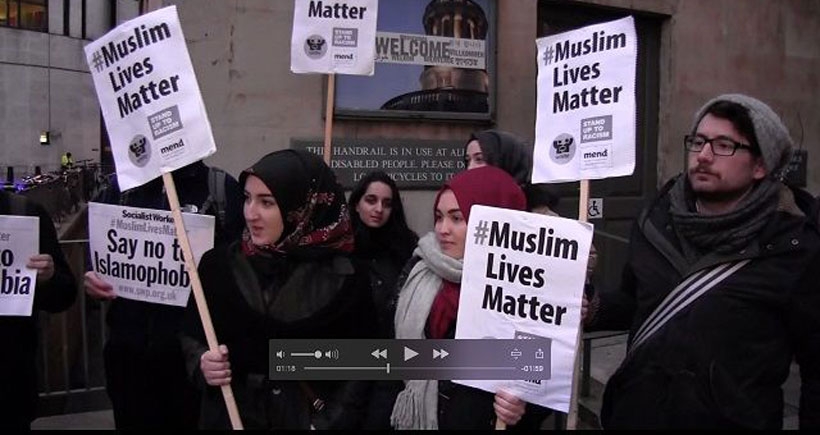 Londra'da BBC önünde 'basın' protesto edildi