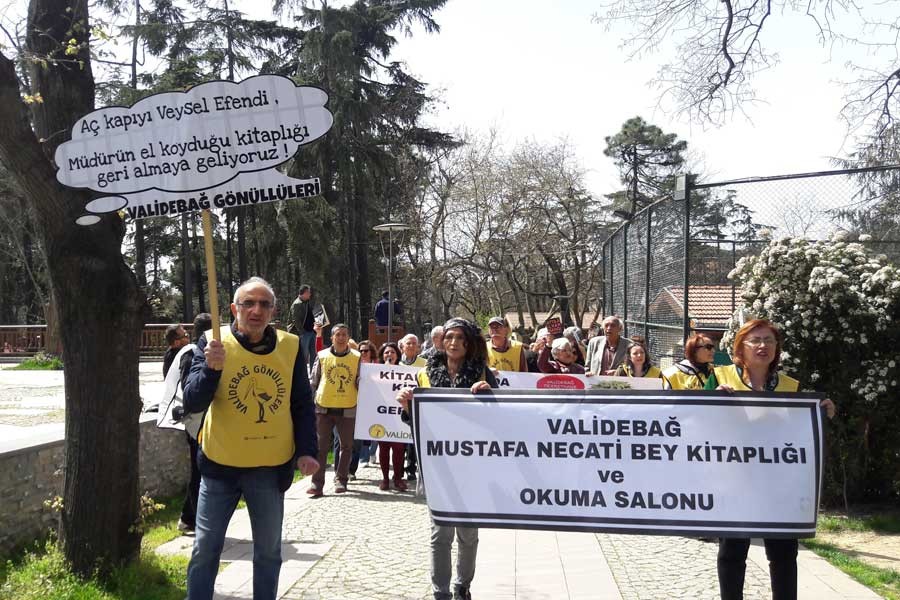 Validebağ Korusu'ndaki kütüphanenin kaldırılmasına tepki