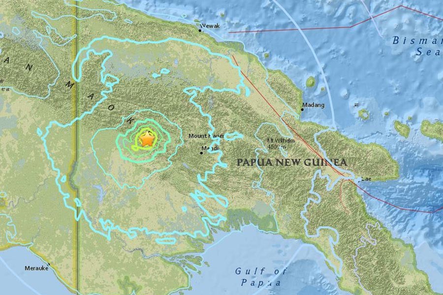 Papua Yeni Gine’de 6.3 büyüklüğünde deprem