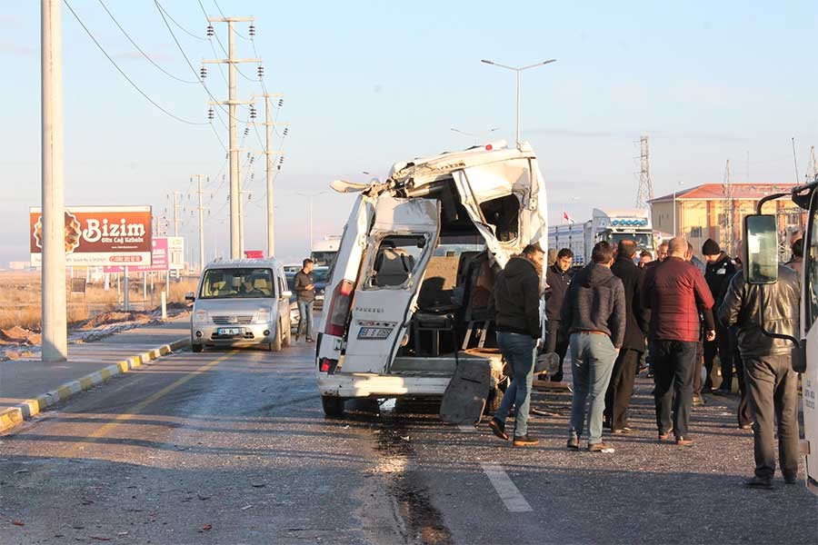 Ergene ve Aksaray'da işçi servisleri çarpıştı, 42 kişi yaralandı