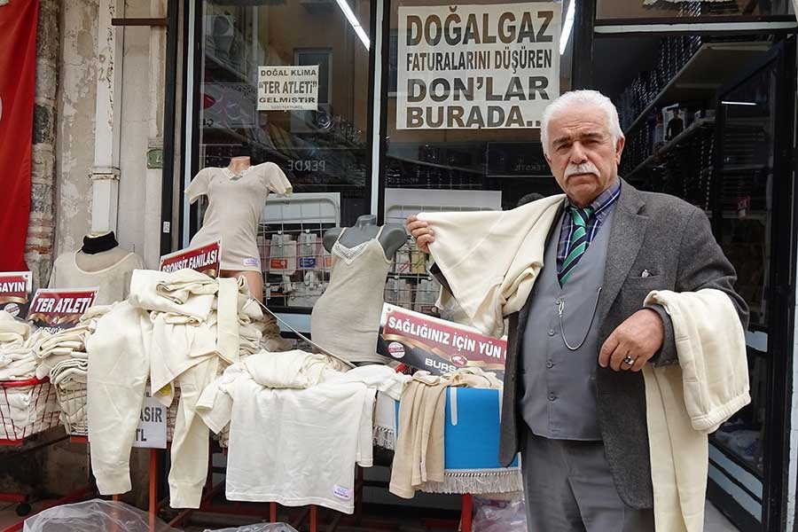 Yüksek doğal gaz faturaları, yün çamaşırı esnafına da 'ilham' oldu