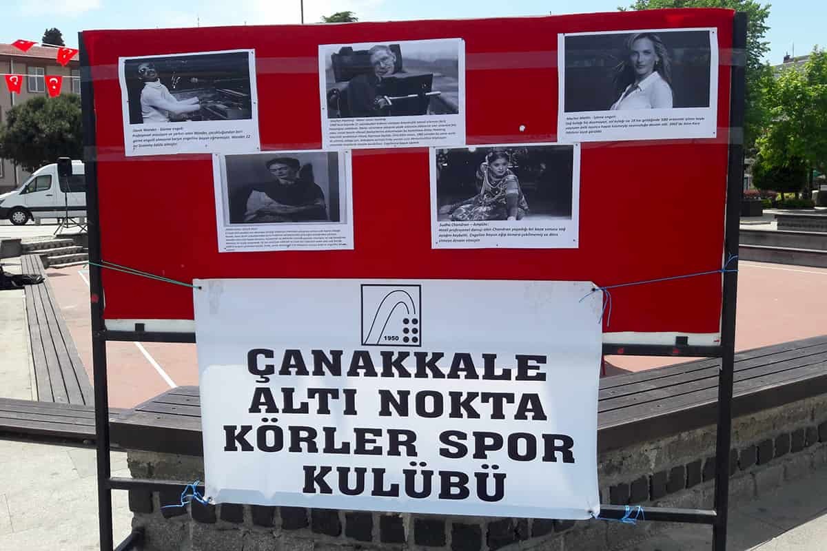 Çanakkale’de 10-16 Mayıs Engelliler Haftası kapsamında Altı Nokta Körler Derneği etkinlikler düzenledi