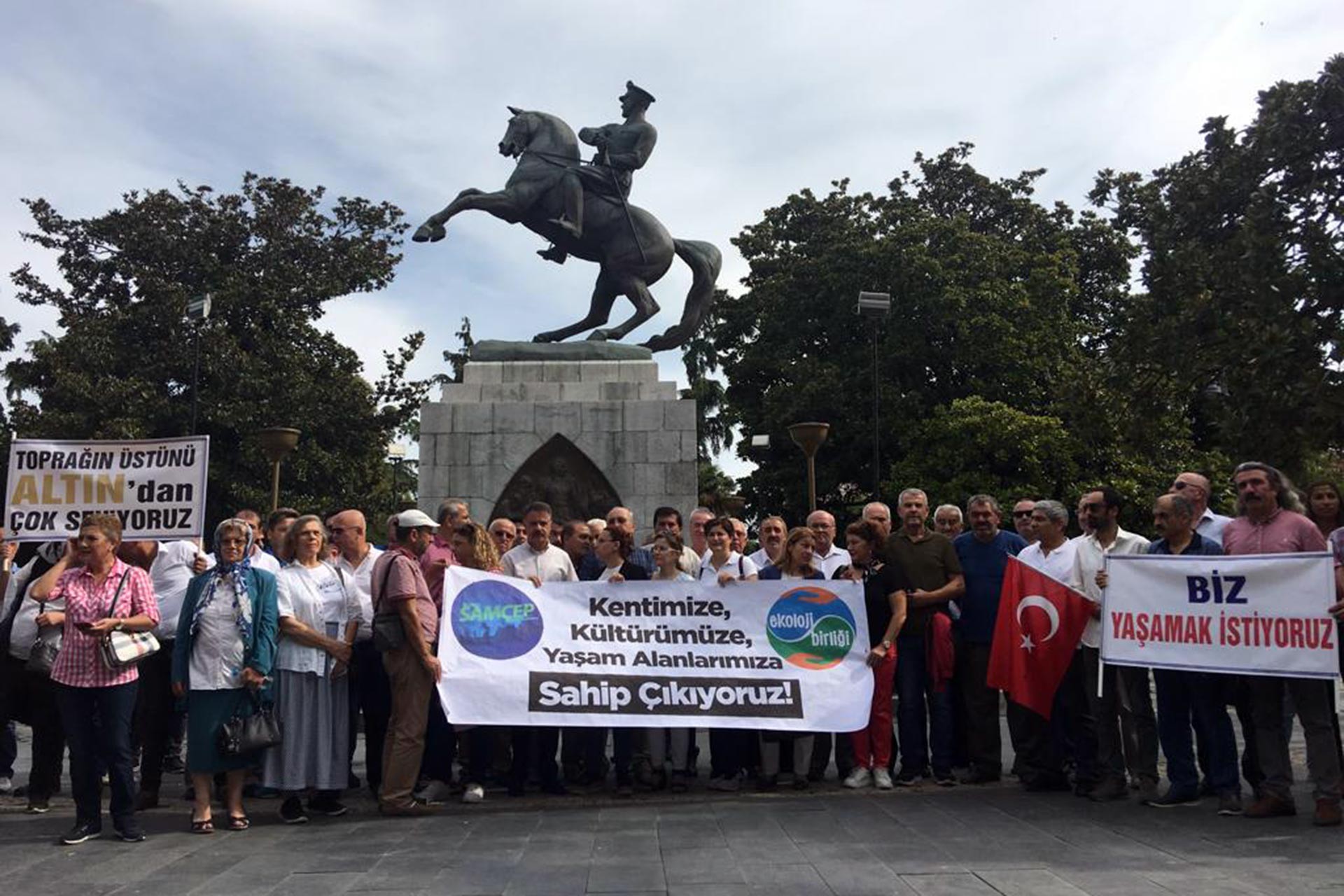 Samsun'da maden arama sebebiyle doğanın tahrip edilmesine tepki